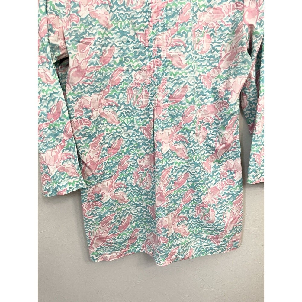 Lilly Pulitzer - Sarasota Beaded Tunic in Lobstah Roll - Size Medium Lobster Top - Picture 11 of 11